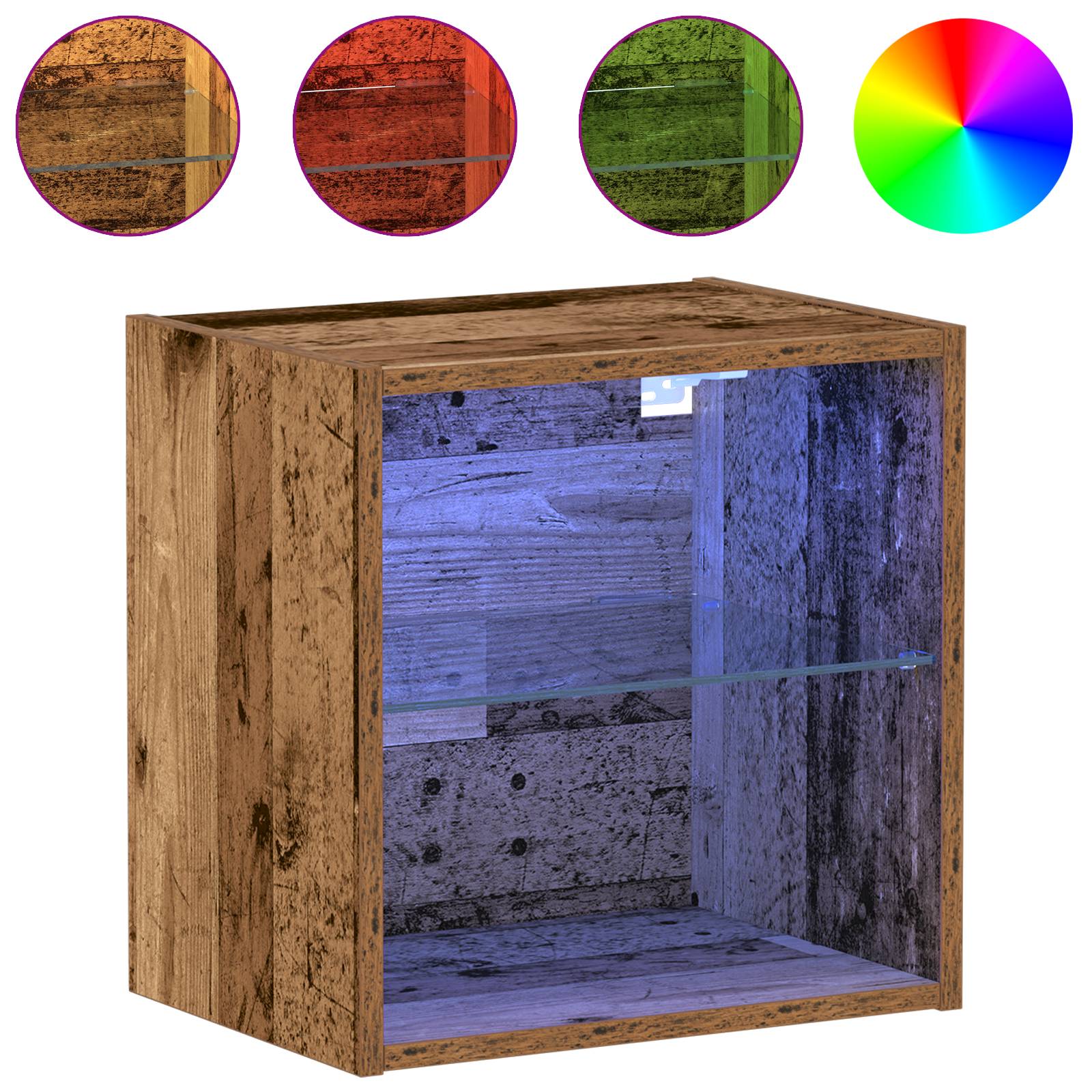 vidaXL Schweberegal Altholz 40x28,5x40 cm Holzwerkstoff
