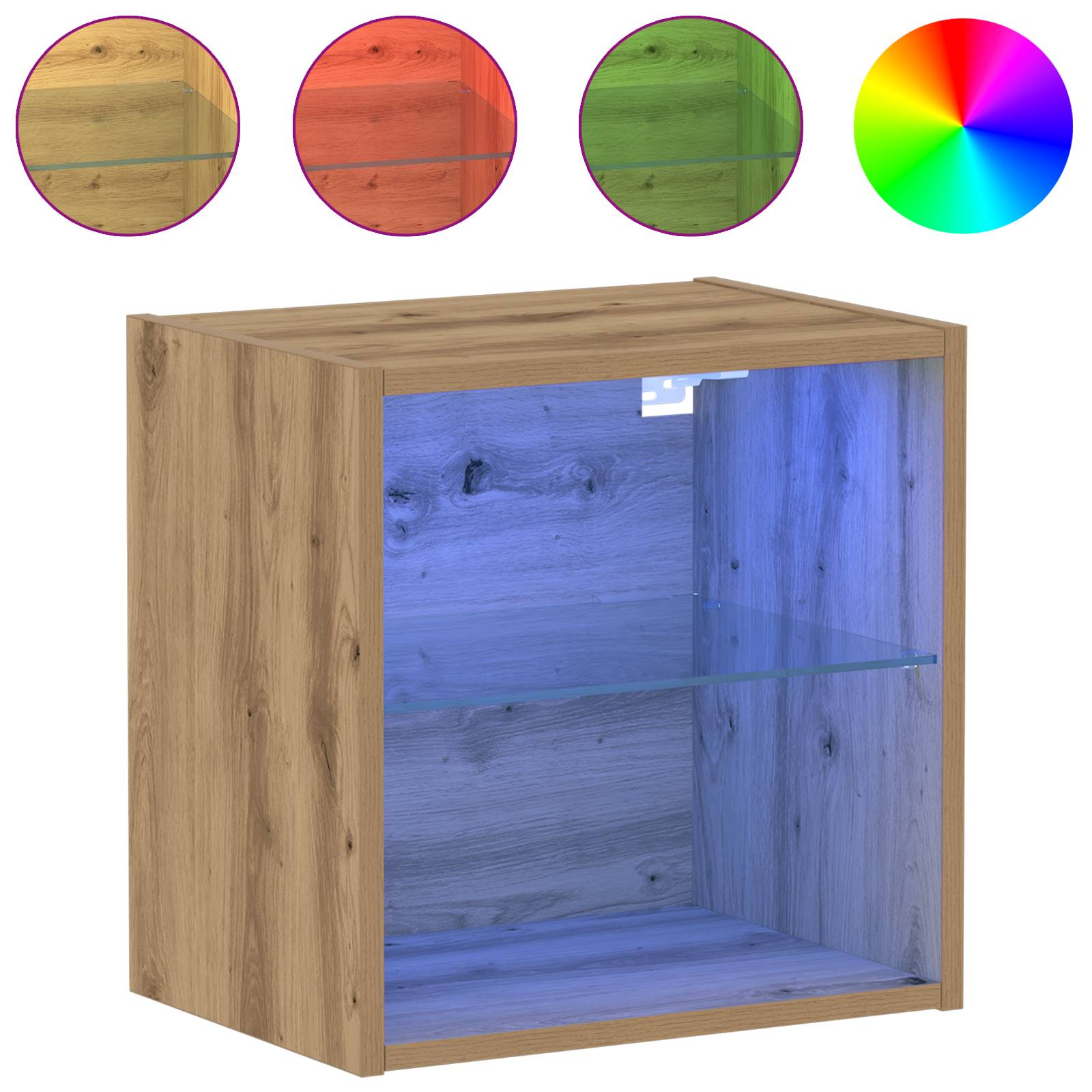 vidaXL Schweberegal 2 Stk. Artisan Eiche 40x28,5x40 cm Holzwerkstoff