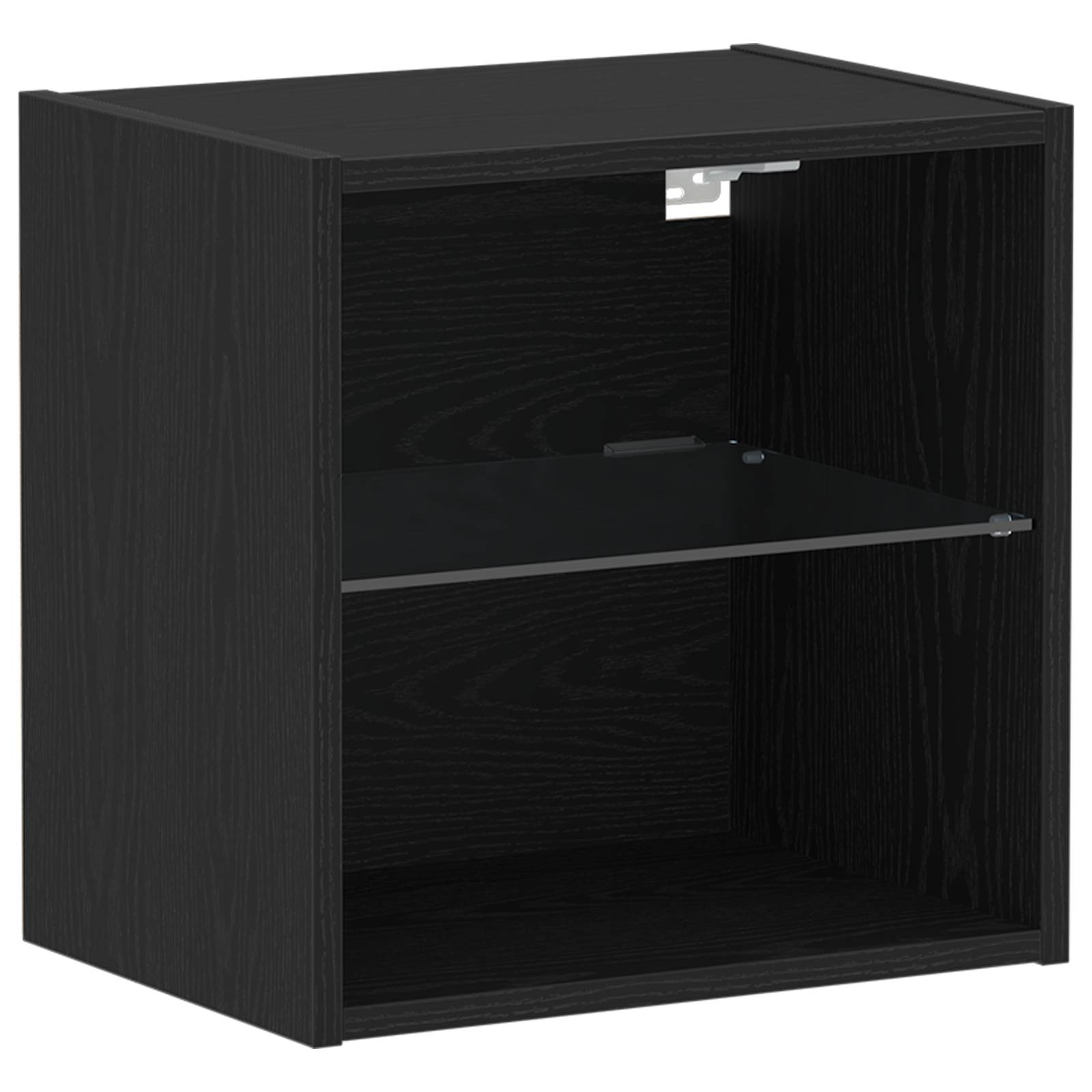 vidaXL Schweberegal Schwarz Eiche 40x28,5x40 cm Holzwerkstoff