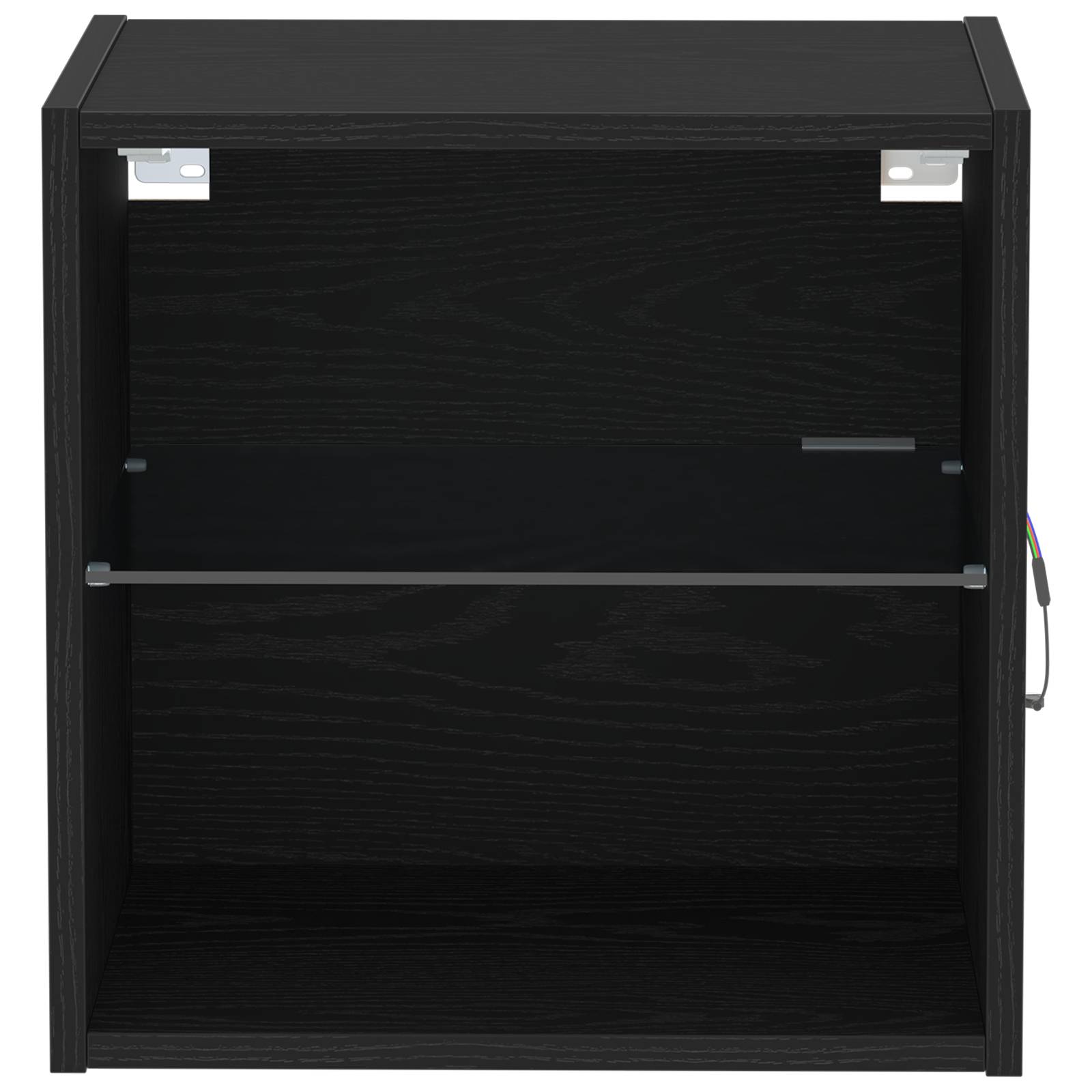 vidaXL Schweberegal Schwarz Eiche 40x28,5x40 cm Holzwerkstoff