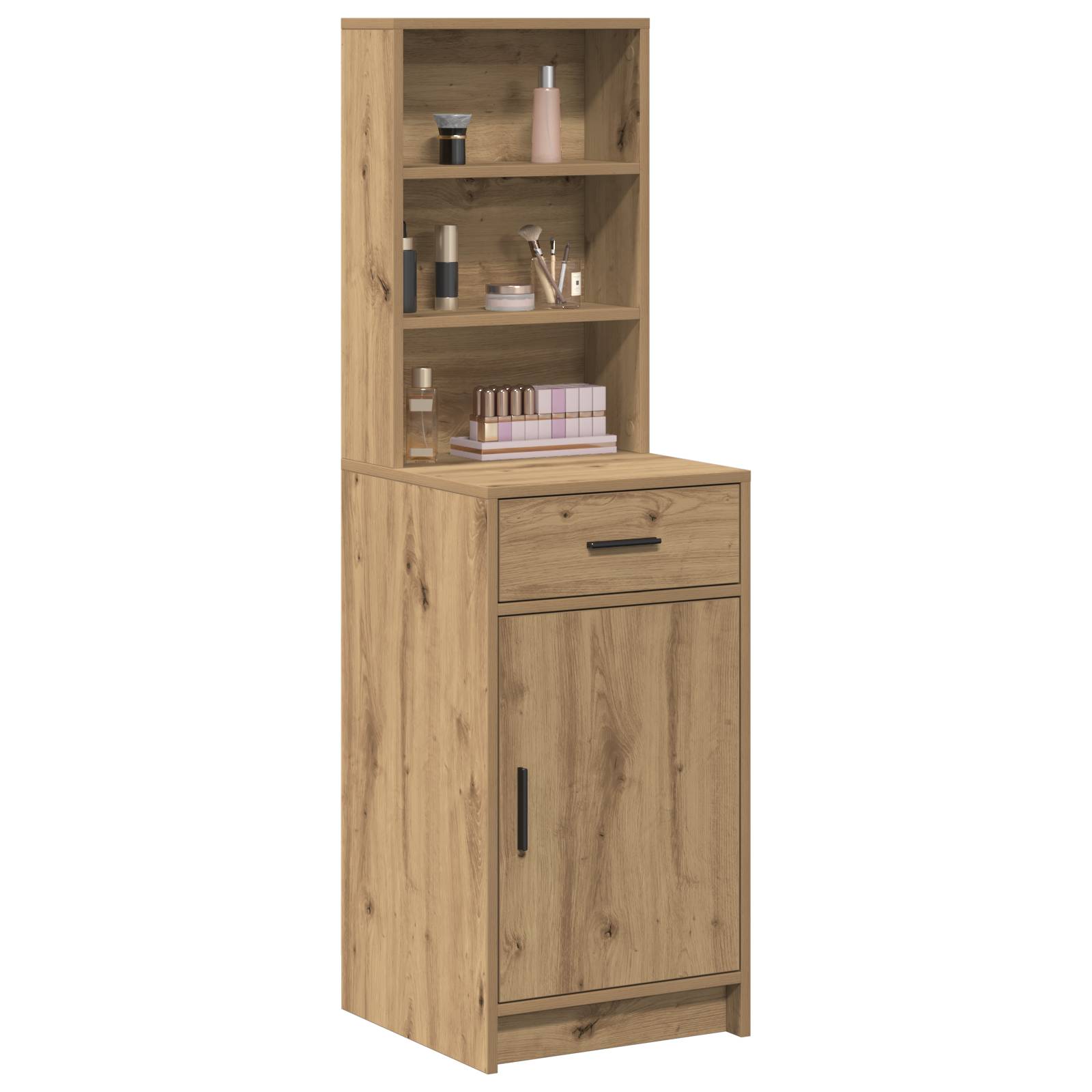 vidaXL Highboard Artisan Eiche 40x41x135 cm Holzwerkstoff