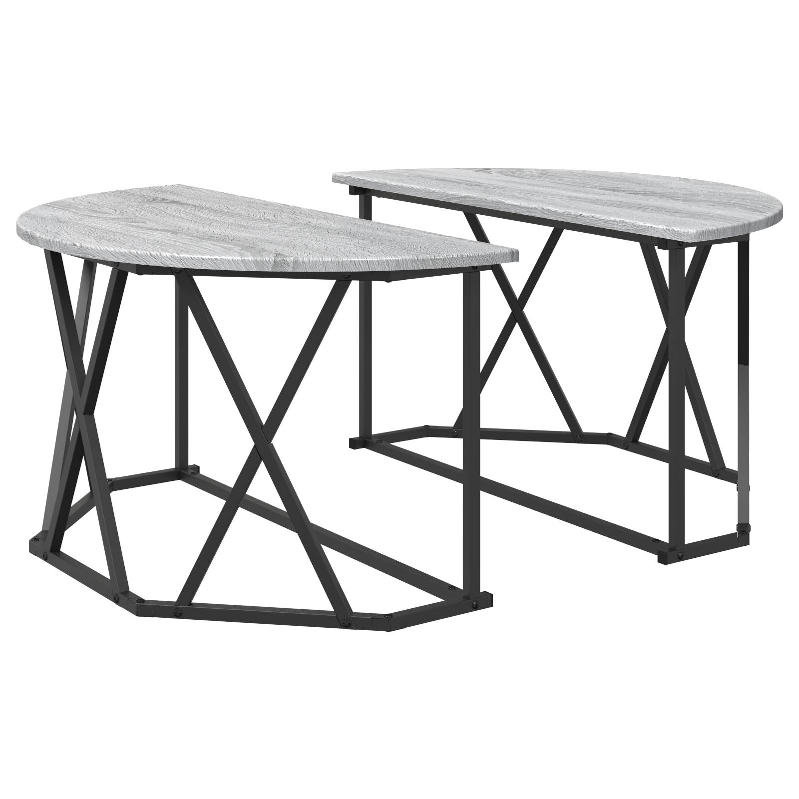 vidaXL Grauer Sonoma Couchtisch 80x80x42 cm Aus Stabilem Holz