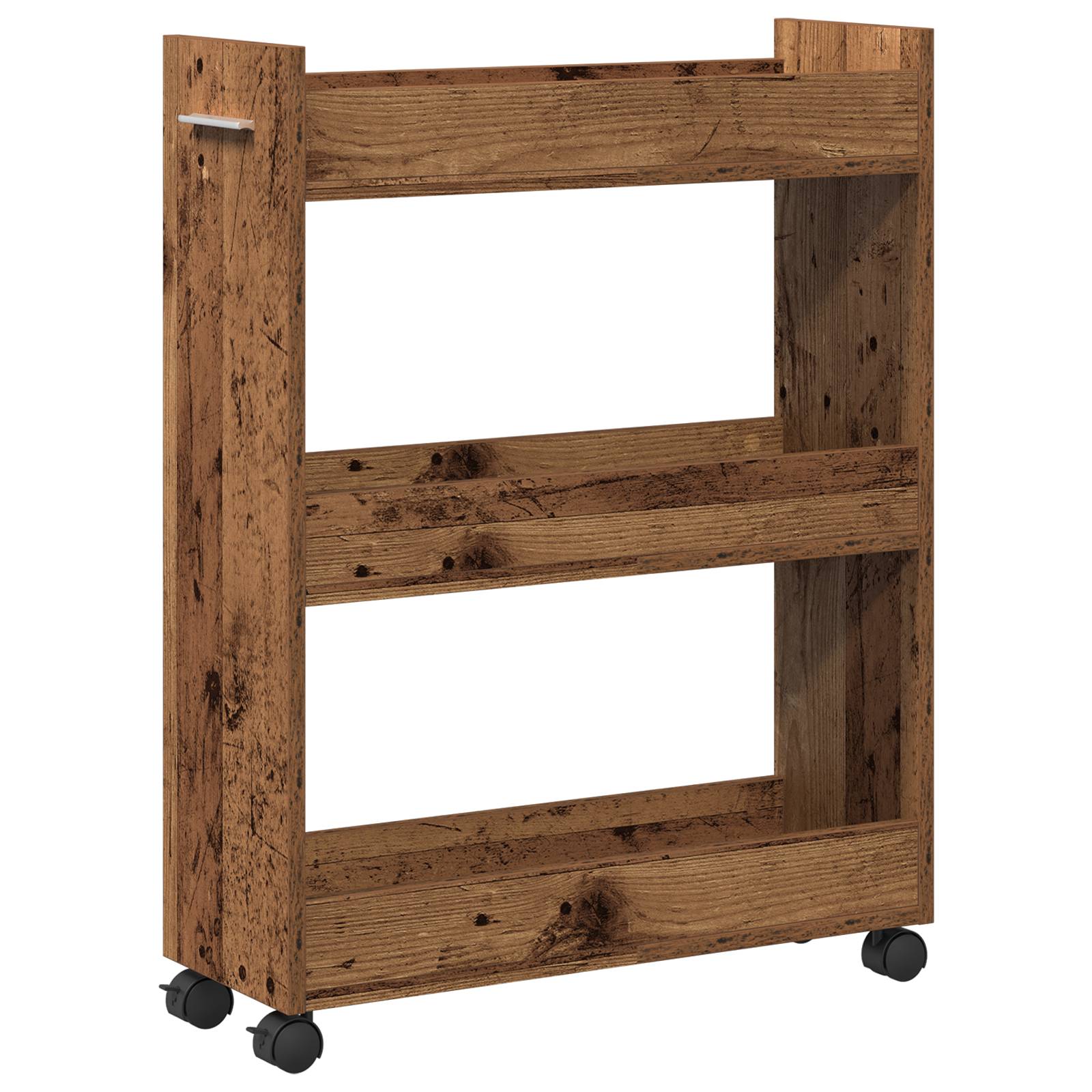 vidaXL Rollschrank Altholz 60x22x79 cm Holzwerkstoff