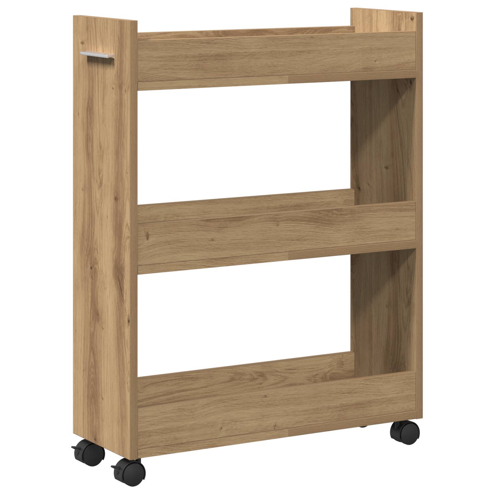 vidaXL Rollschrank Artisan Eiche 60x22x79 cm Holzwerkstoff