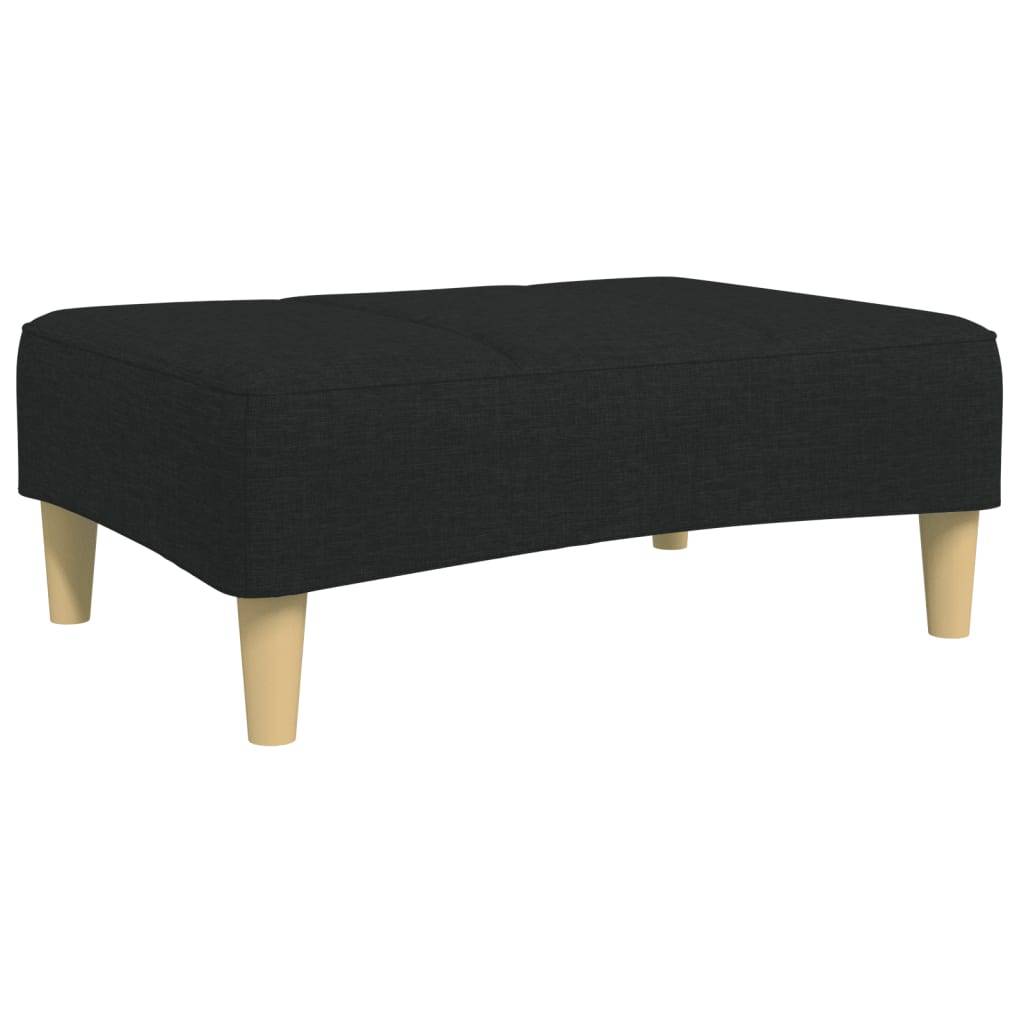 vidaXL Fußhocker Schwarz 77x55x31 cm Stoff