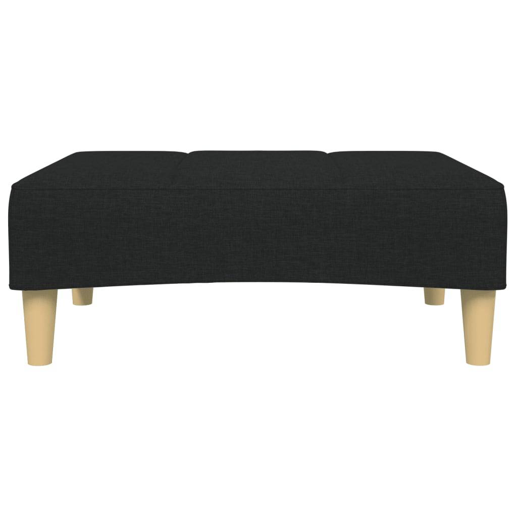 vidaXL Fußhocker Schwarz 77x55x31 cm Stoff