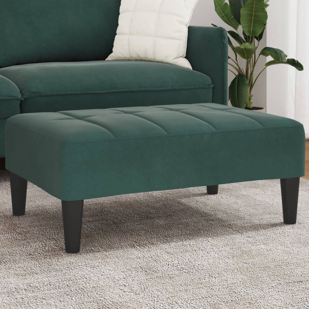 vidaXL Fußhocker Dunkelgrün 77x55x31 cm Samt