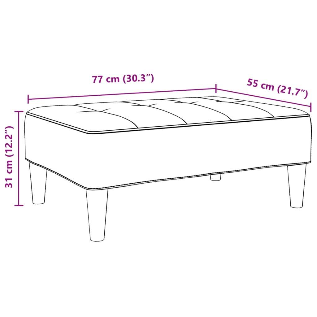 vidaXL Fußhocker Dunkelgrün 77x55x31 cm Samt