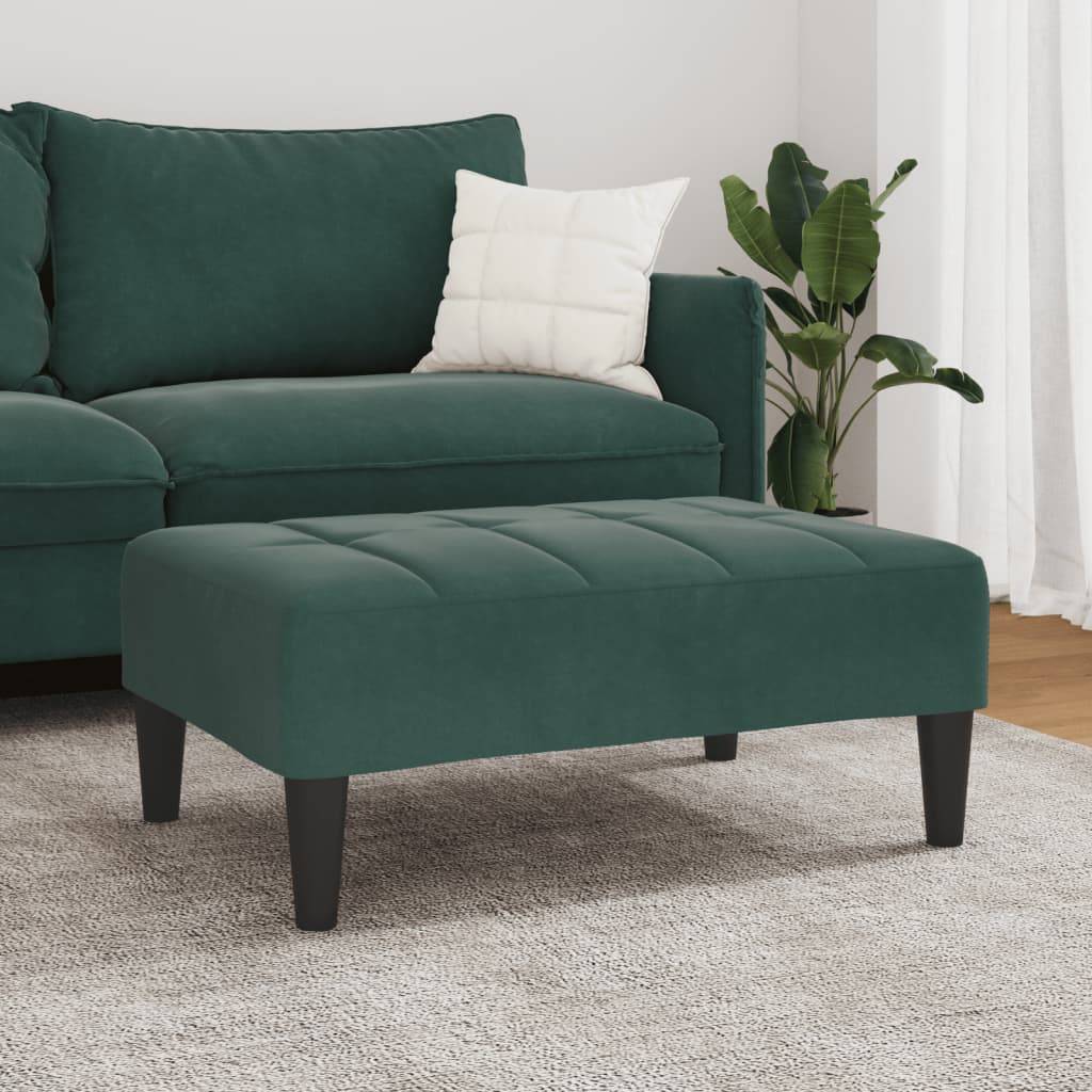 vidaXL Fußhocker Dunkelgrün 77x55x31 cm Samt