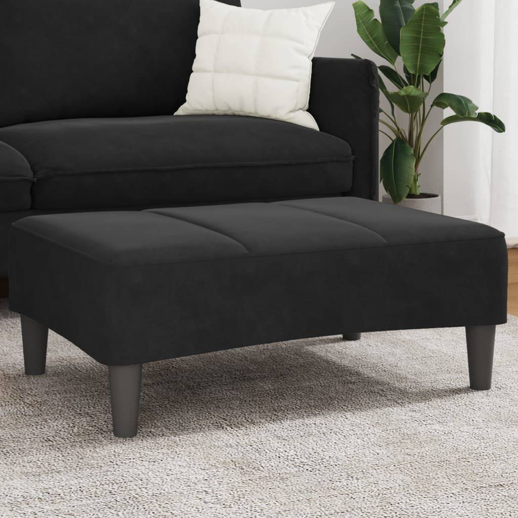 vidaXL Fußhocker Schwarz 77x55x31 cm Samt