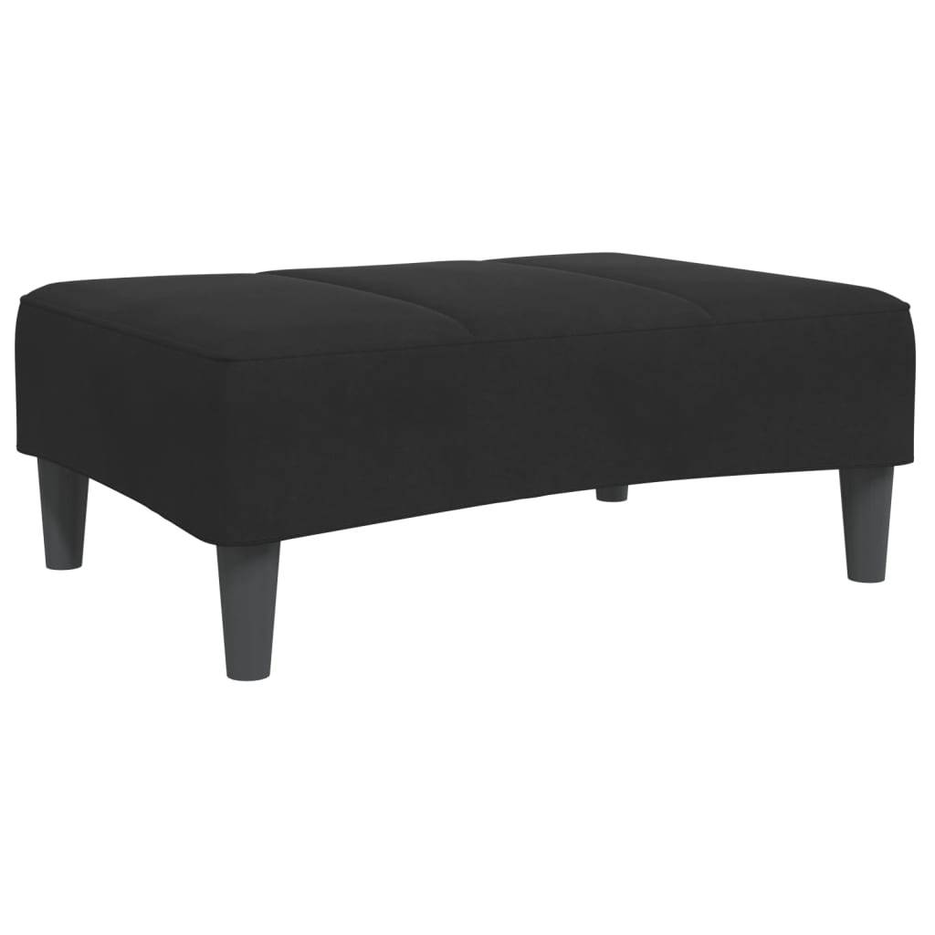 vidaXL Fußhocker Schwarz 77x55x31 cm Samt