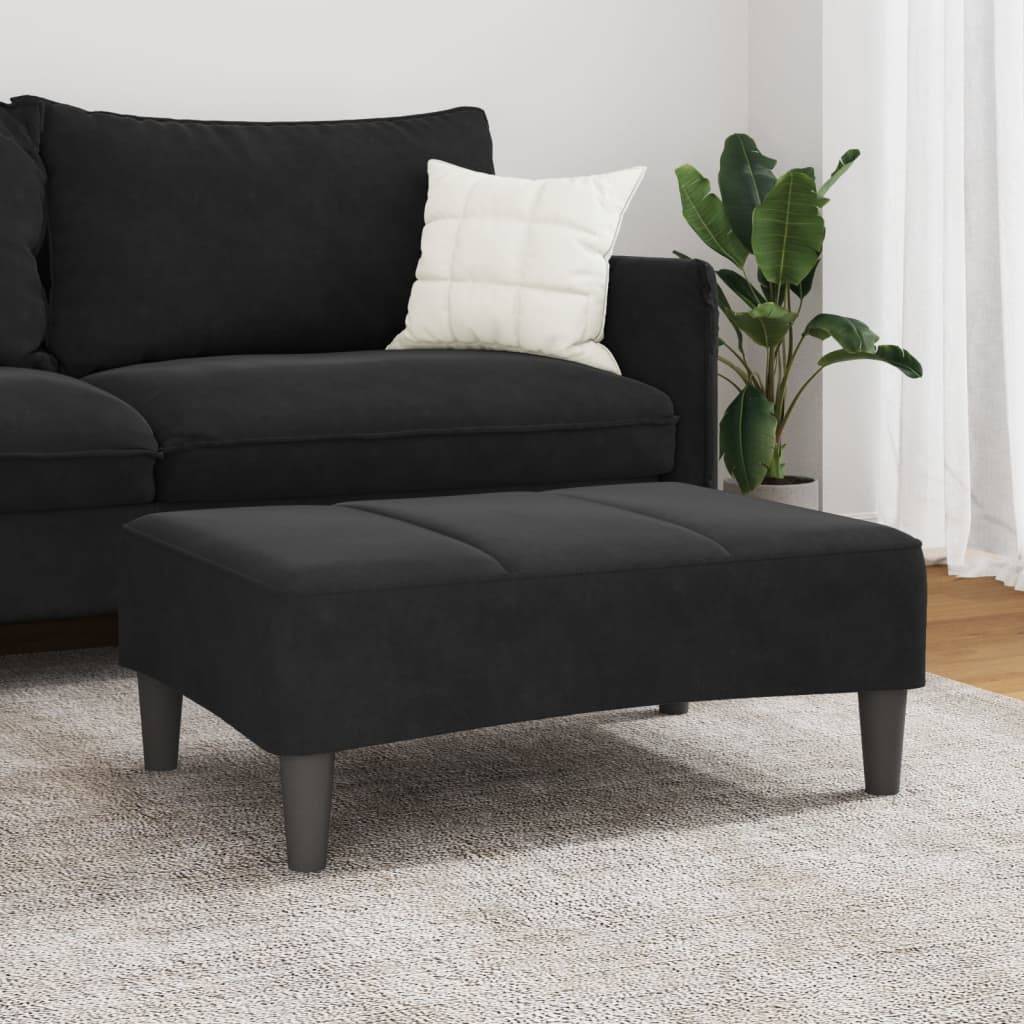 vidaXL Fußhocker Schwarz 77x55x31 cm Samt