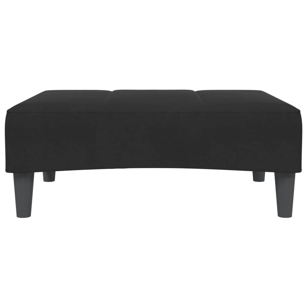 vidaXL Fußhocker Schwarz 77x55x31 cm Samt