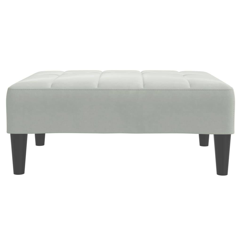 vidaXL Fußhocker Hellgrau 77x55x31 cm Samt