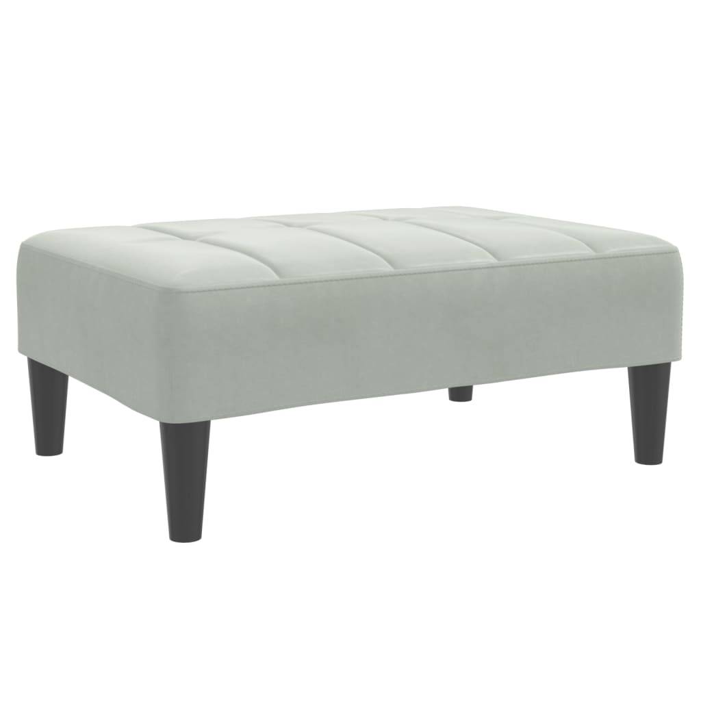 vidaXL Fußhocker Hellgrau 77x55x31 cm Samt
