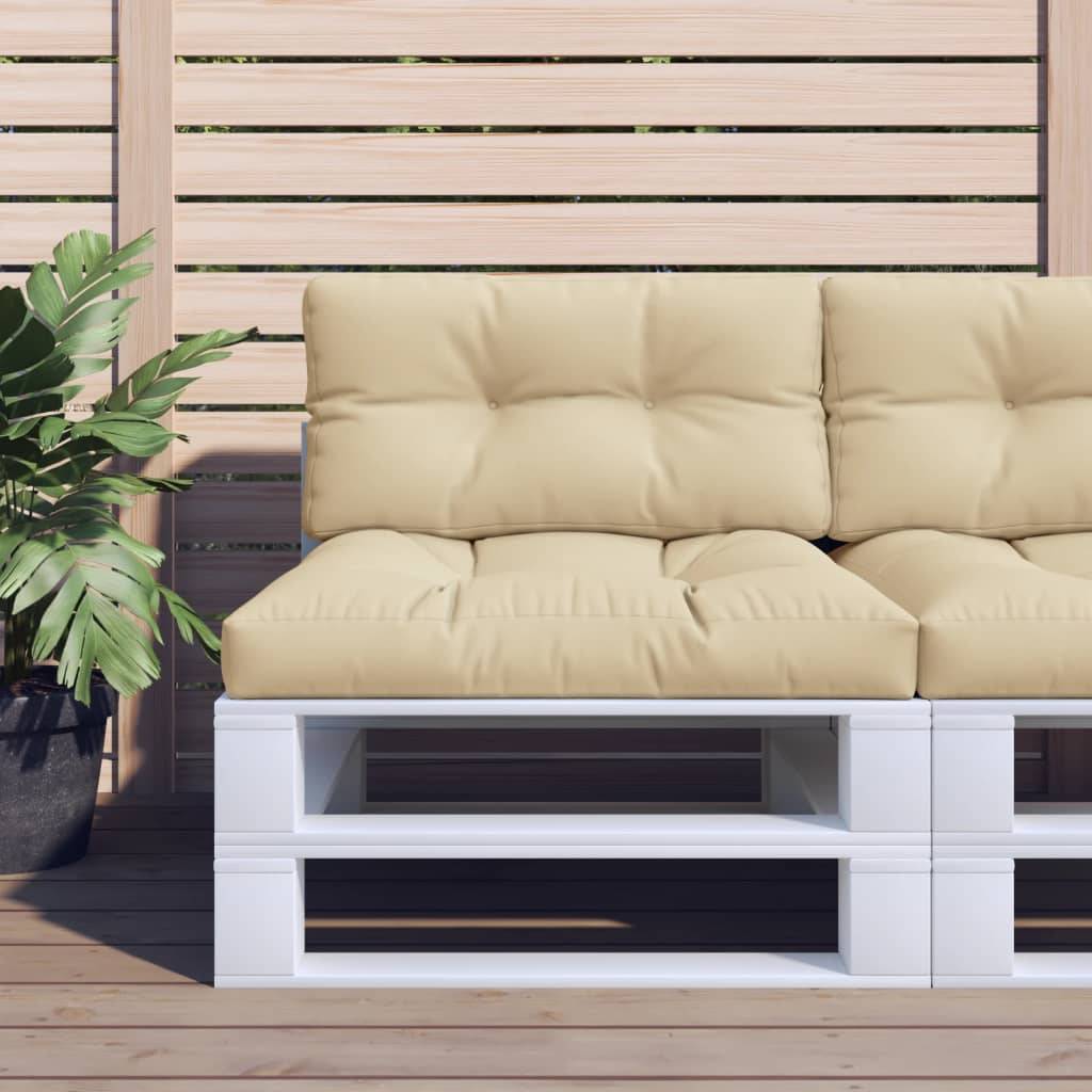 vidaXL Palettenkissen Beige 70x40x12 cm Stoff