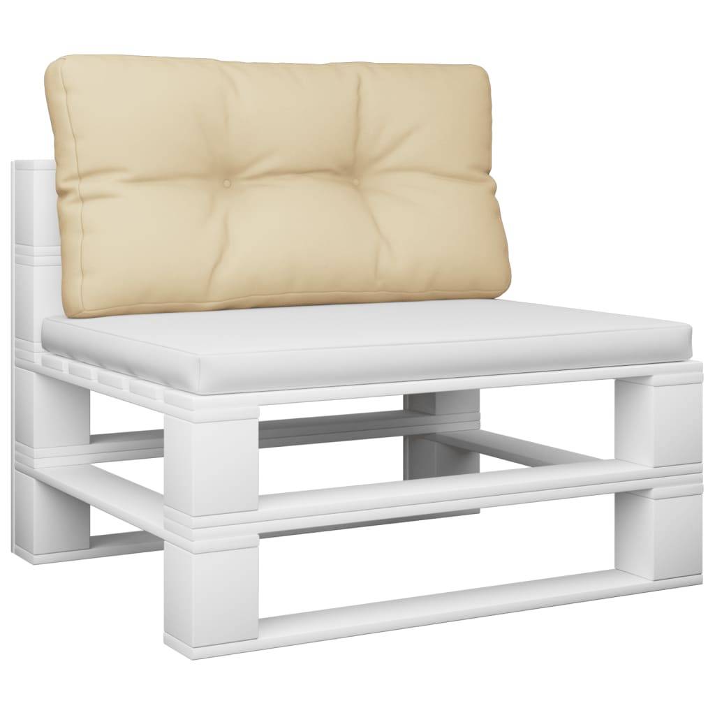 vidaXL Palettenkissen Beige 70x40x12 cm Stoff