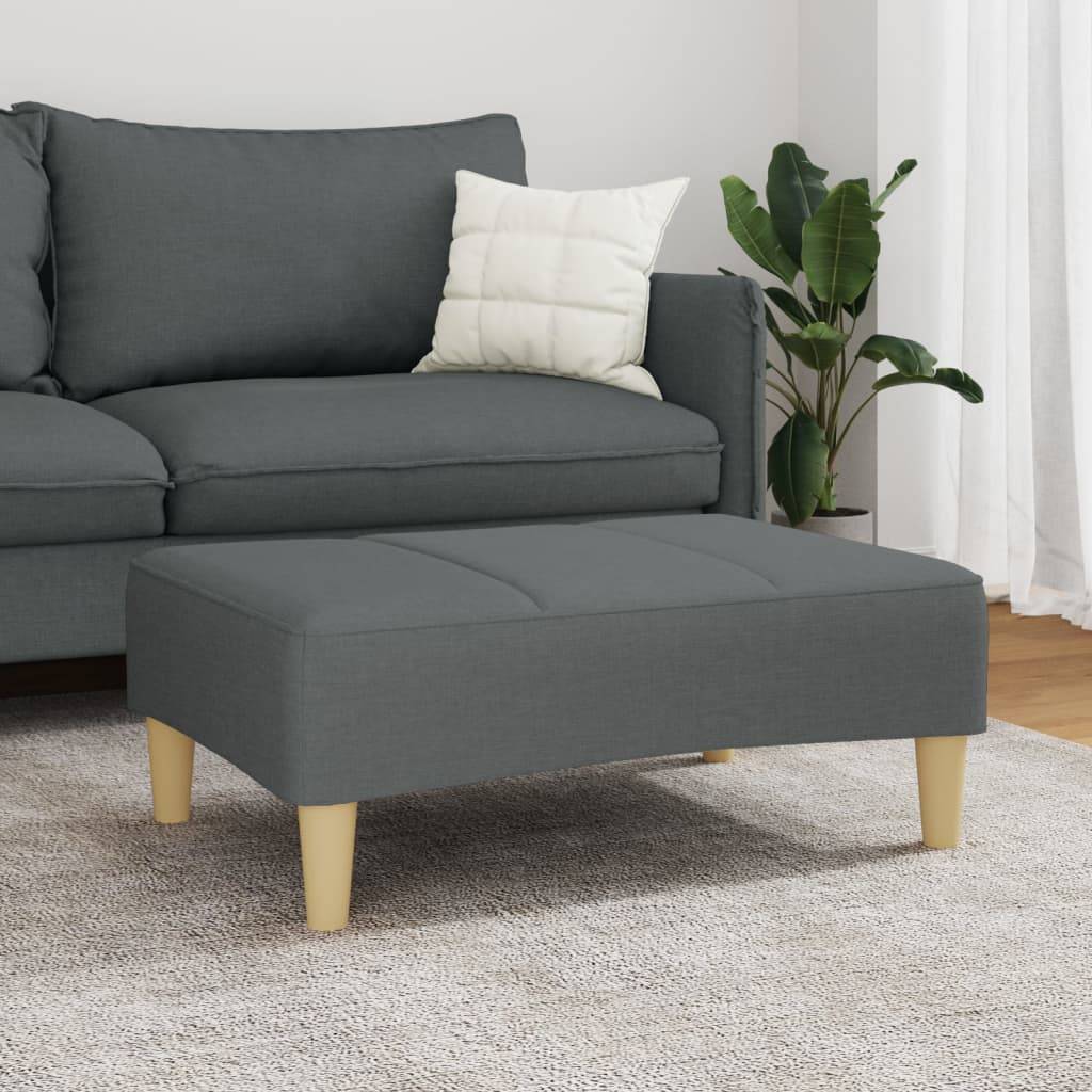 vidaXL Fußhocker Dunkelgrau 77x55x31 cm Stoff