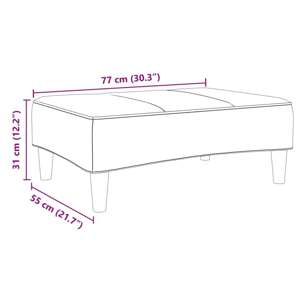 vidaXL Fußhocker Dunkelgrau 77x55x31 cm Stoff
