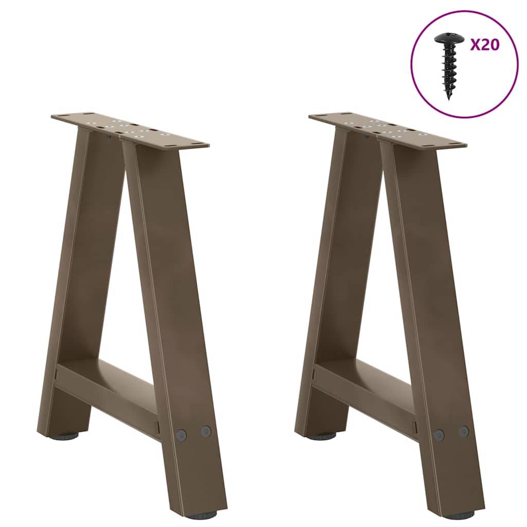 vidaXL Couchtischbeine A-Form 2 Stk. 50x(42-43) cm Stahl
