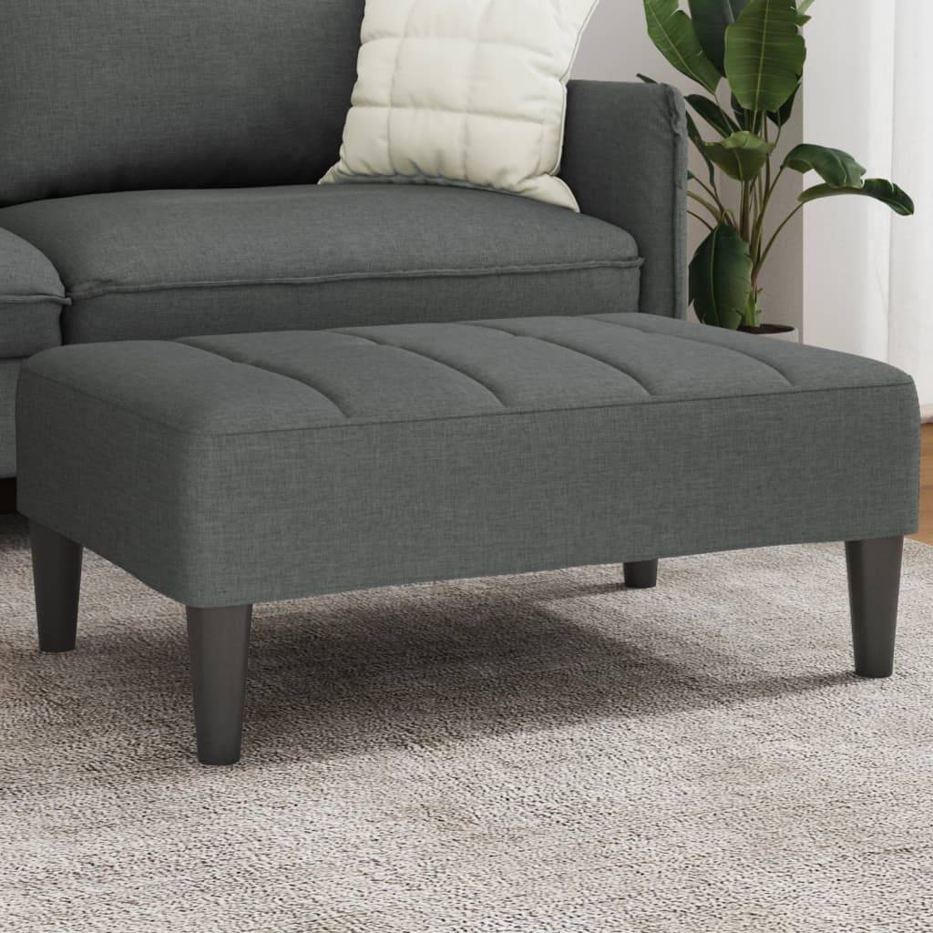 vidaXL Fußhocker Dunkelgrau 77x55x31 cm Stoff