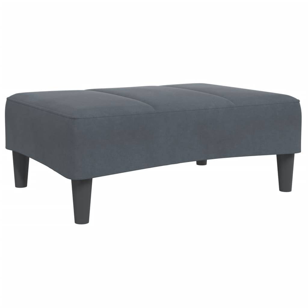 vidaXL Fußhocker Dunkelgrau 77x55x31 cm Samt