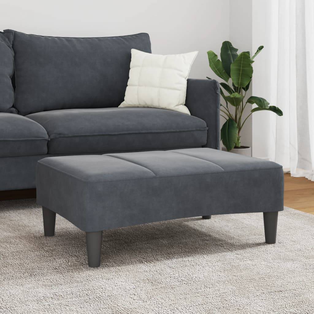 vidaXL Fußhocker Dunkelgrau 77x55x31 cm Samt