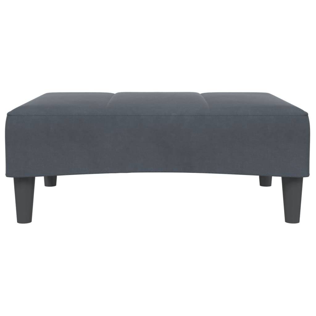 vidaXL Fußhocker Dunkelgrau 77x55x31 cm Samt