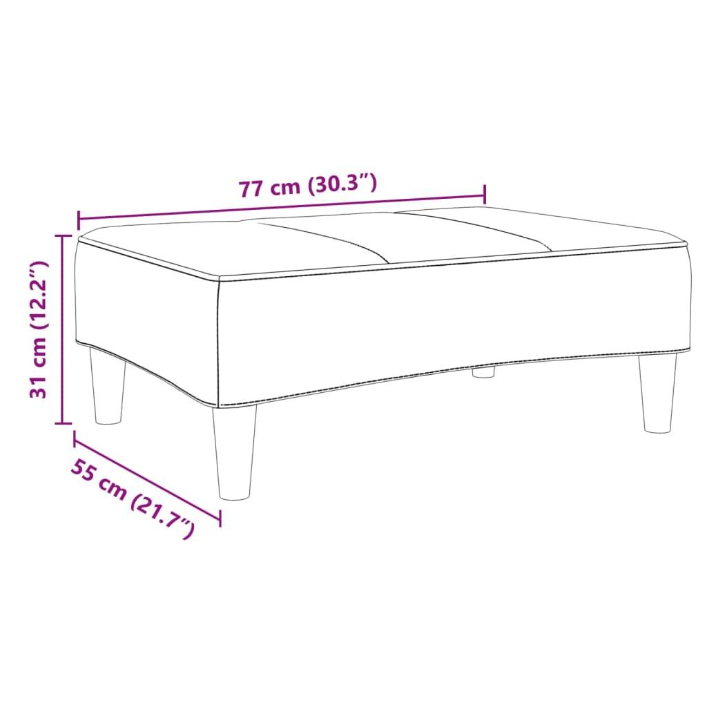 vidaXL Fußhocker Dunkelgrau 77x55x31 cm Samt