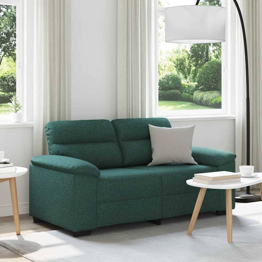 vidaXL 2-Sitzer-Sofa Dunkelgrün 120 cm Stoff