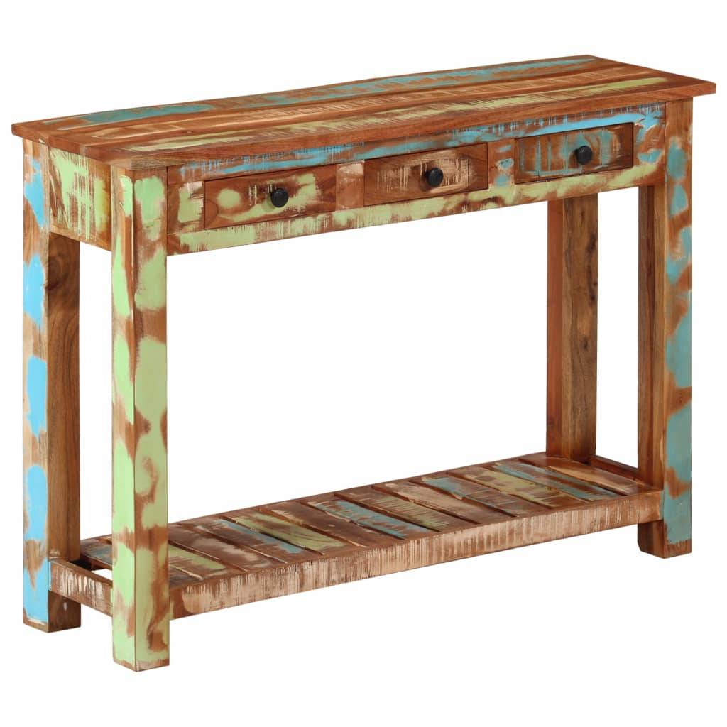 vidaXL Konsolentisch 110x30x76 cm Altholz Massiv