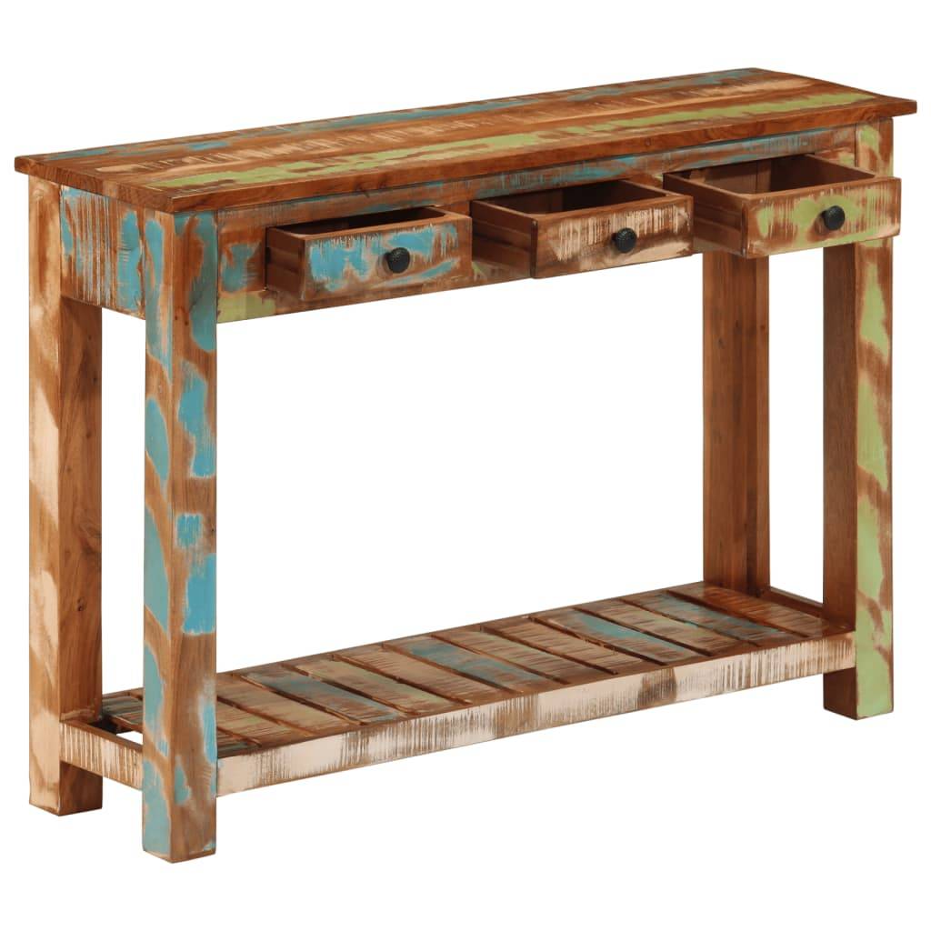 vidaXL Konsolentisch 110x30x76 cm Altholz Massiv