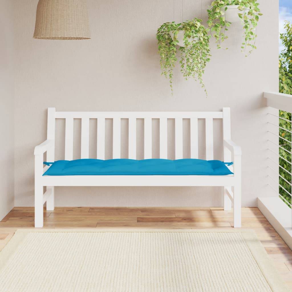 vidaXL Gartenbank-Auflage Hellblau 150x50x7 cm Oxford-Gewebe