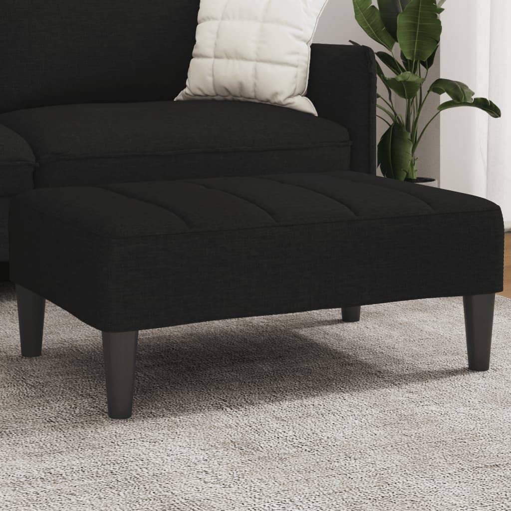 vidaXL Fußhocker Schwarz 77x55x31 cm Stoff