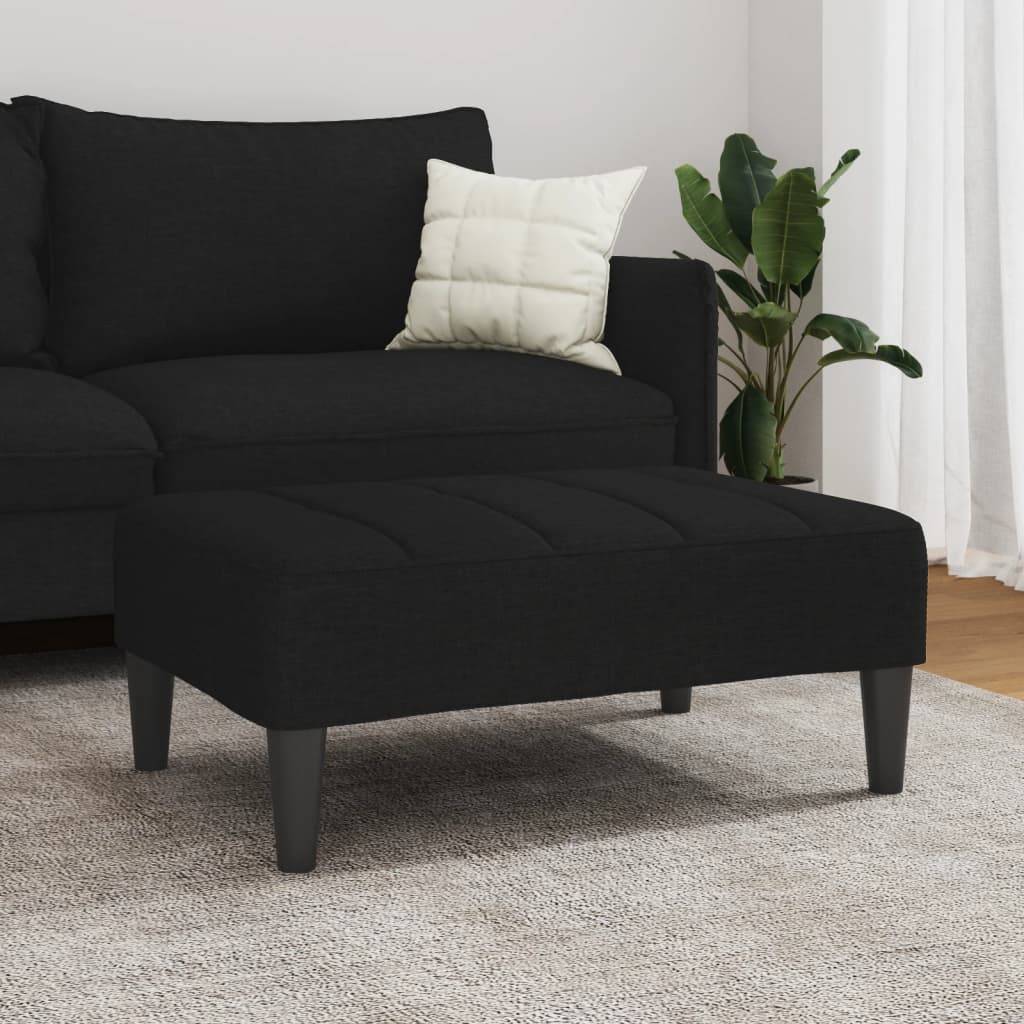 vidaXL Fußhocker Schwarz 77x55x31 cm Stoff