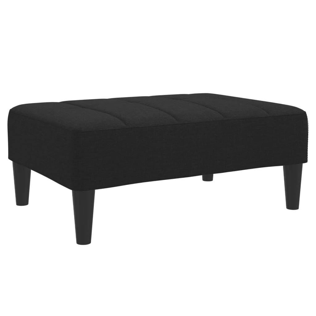 vidaXL Fußhocker Schwarz 77x55x31 cm Stoff