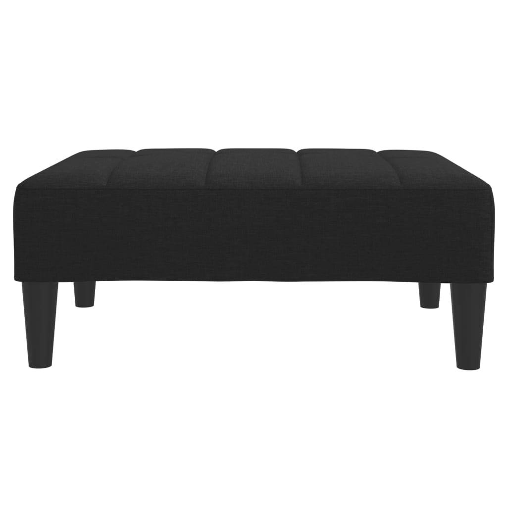 vidaXL Fußhocker Schwarz 77x55x31 cm Stoff