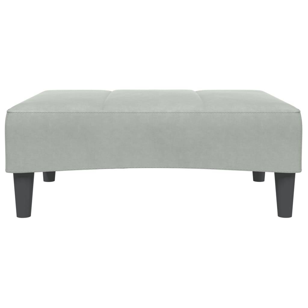 vidaXL Fußhocker Hellgrau 77x55x31 cm Samt
