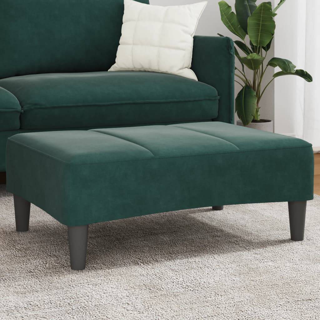 vidaXL Fußhocker Dunkelgrün 77x55x31 cm Samt