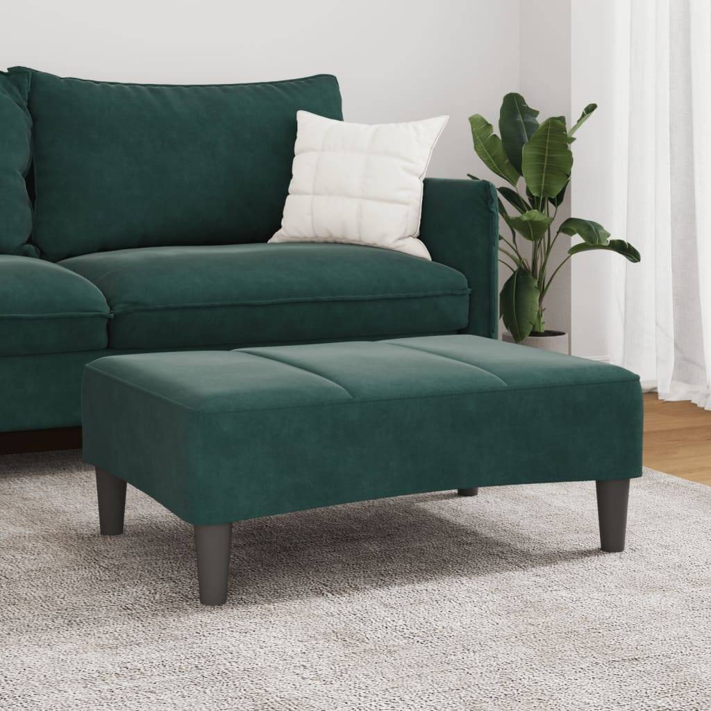 vidaXL Fußhocker Dunkelgrün 77x55x31 cm Samt