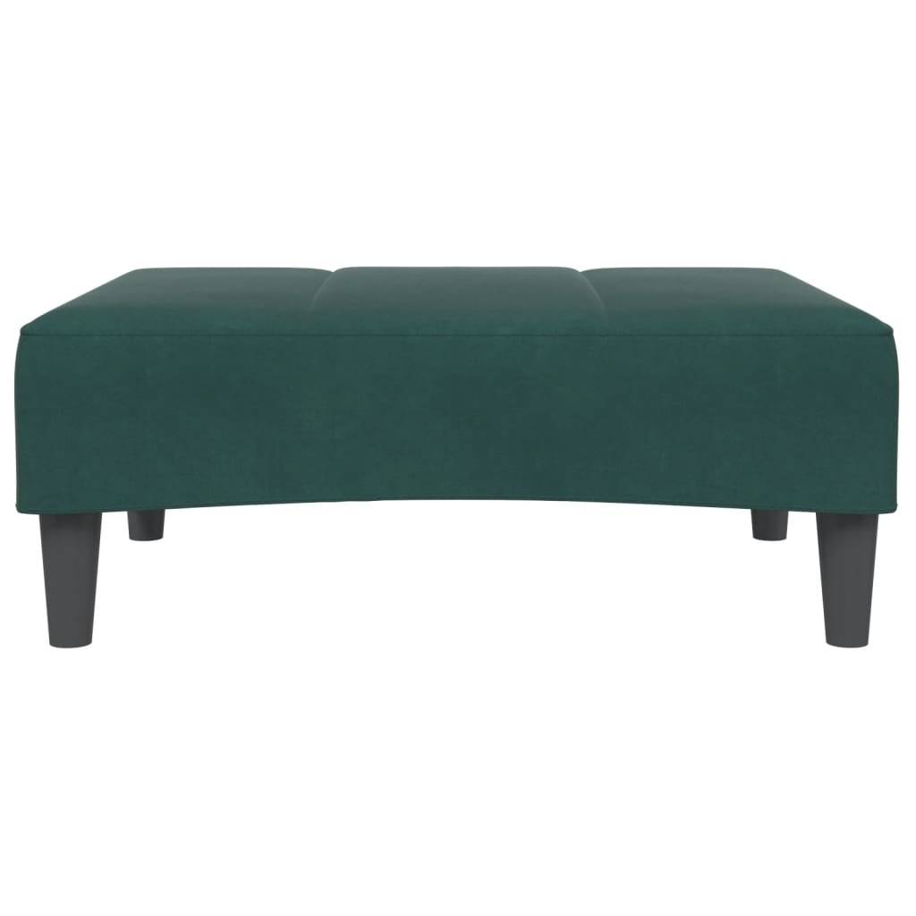 vidaXL Fußhocker Dunkelgrün 77x55x31 cm Samt