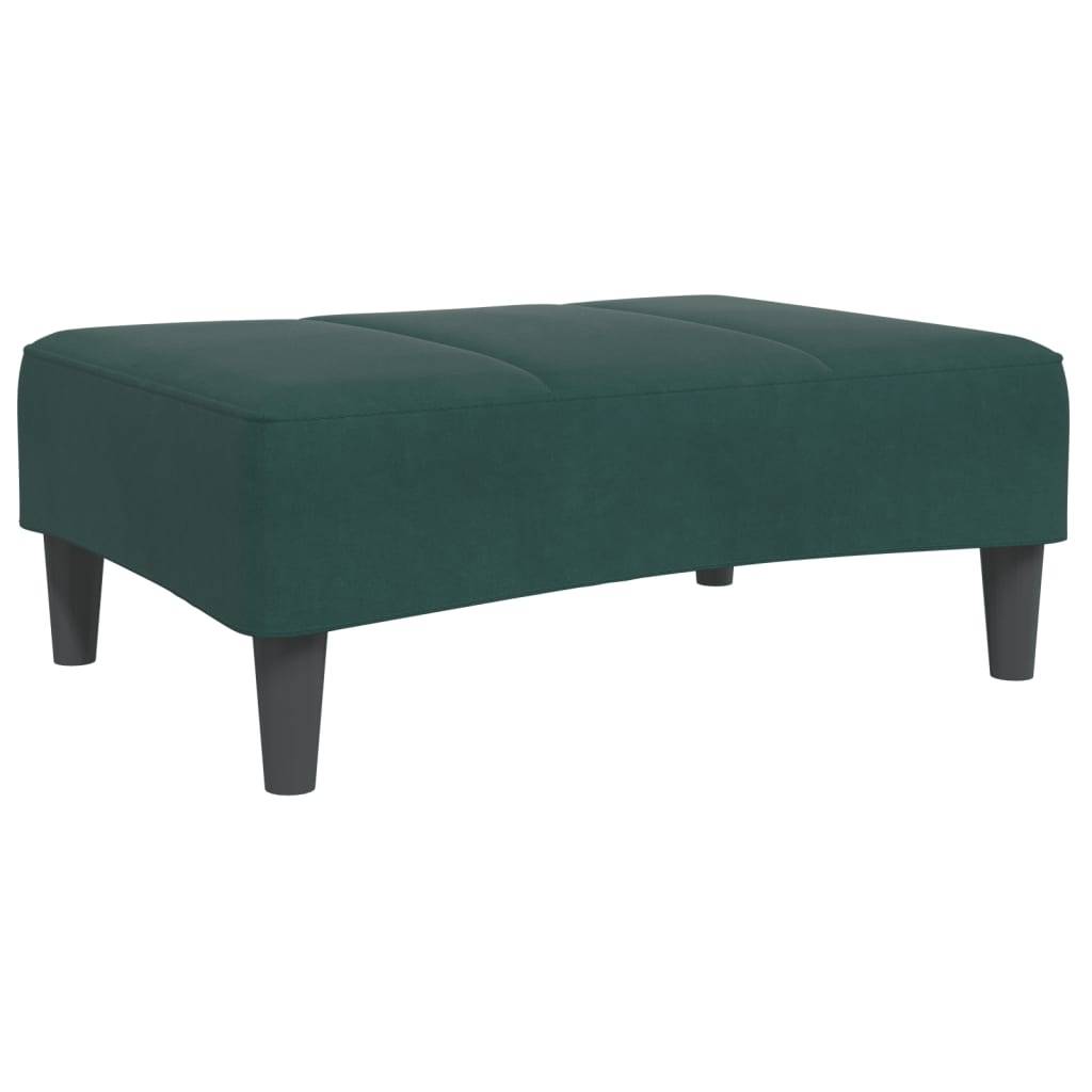vidaXL Fußhocker Dunkelgrün 77x55x31 cm Samt