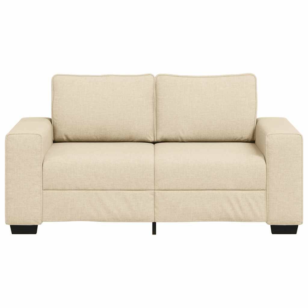 vidaXL 2-Sitzer-Sofa Creme 120 cm Stoff