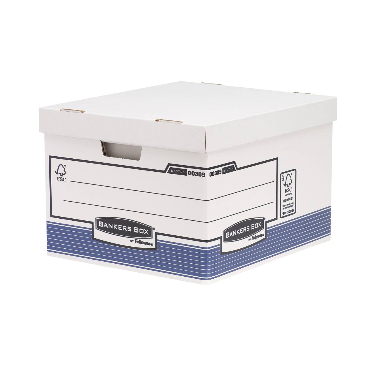 BankersBox Archivbox 29.4x38.7x44.5cm blau/weiß 10VE Multimedia-Technik