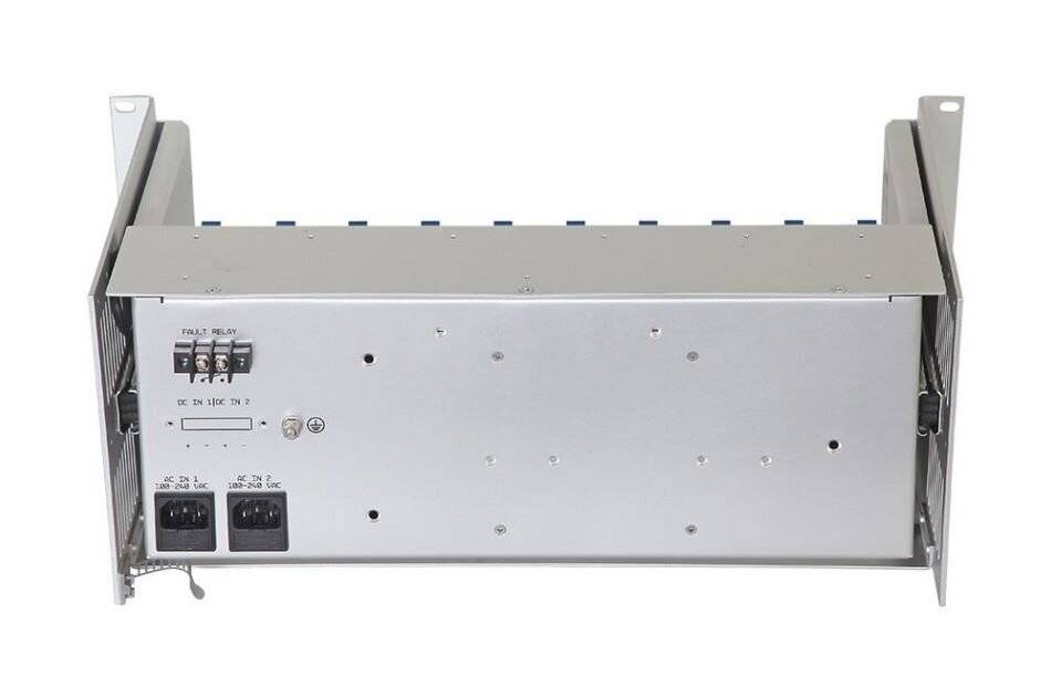 AMG Systems AMG2034-56-RP-AA, Baugruppenträger für AMG Hutschienengeräte, ausziehbar, 4HE, doppel redundante 56VDC 1000