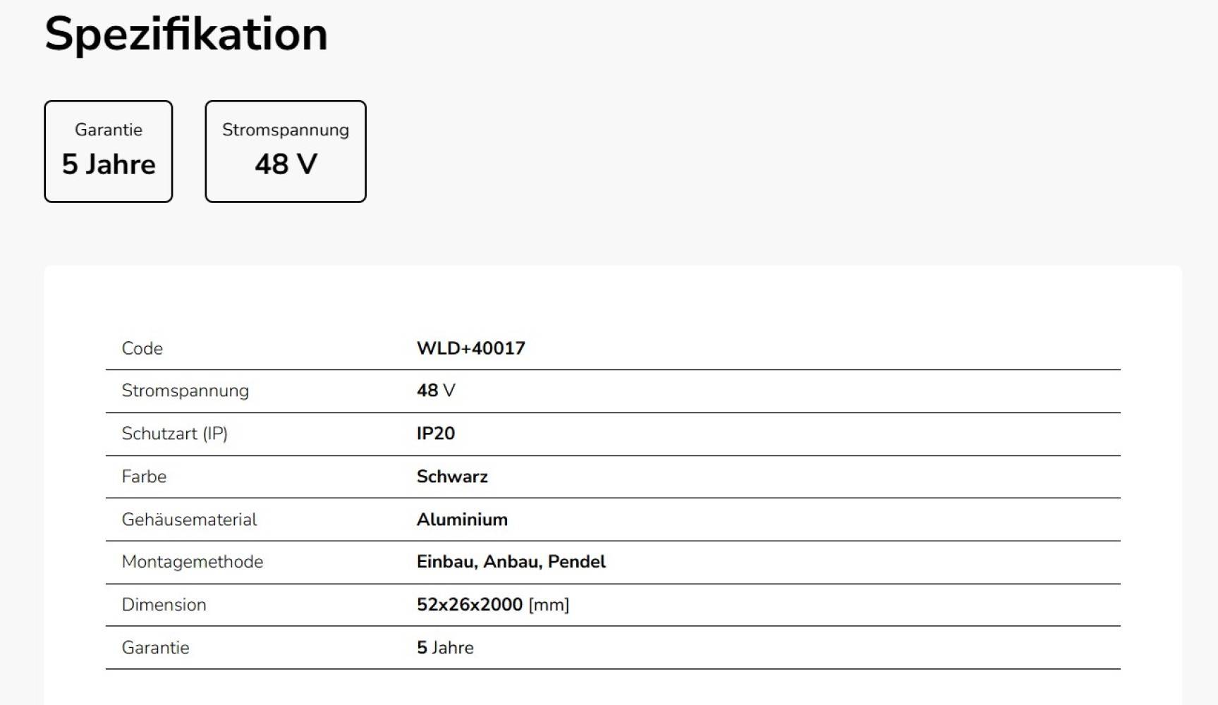 Spectrum LED SYSTEM Shift 48V Schienensystem Stromschiene 200cm Aufbau 2m Einbau IP20 Schwarz
