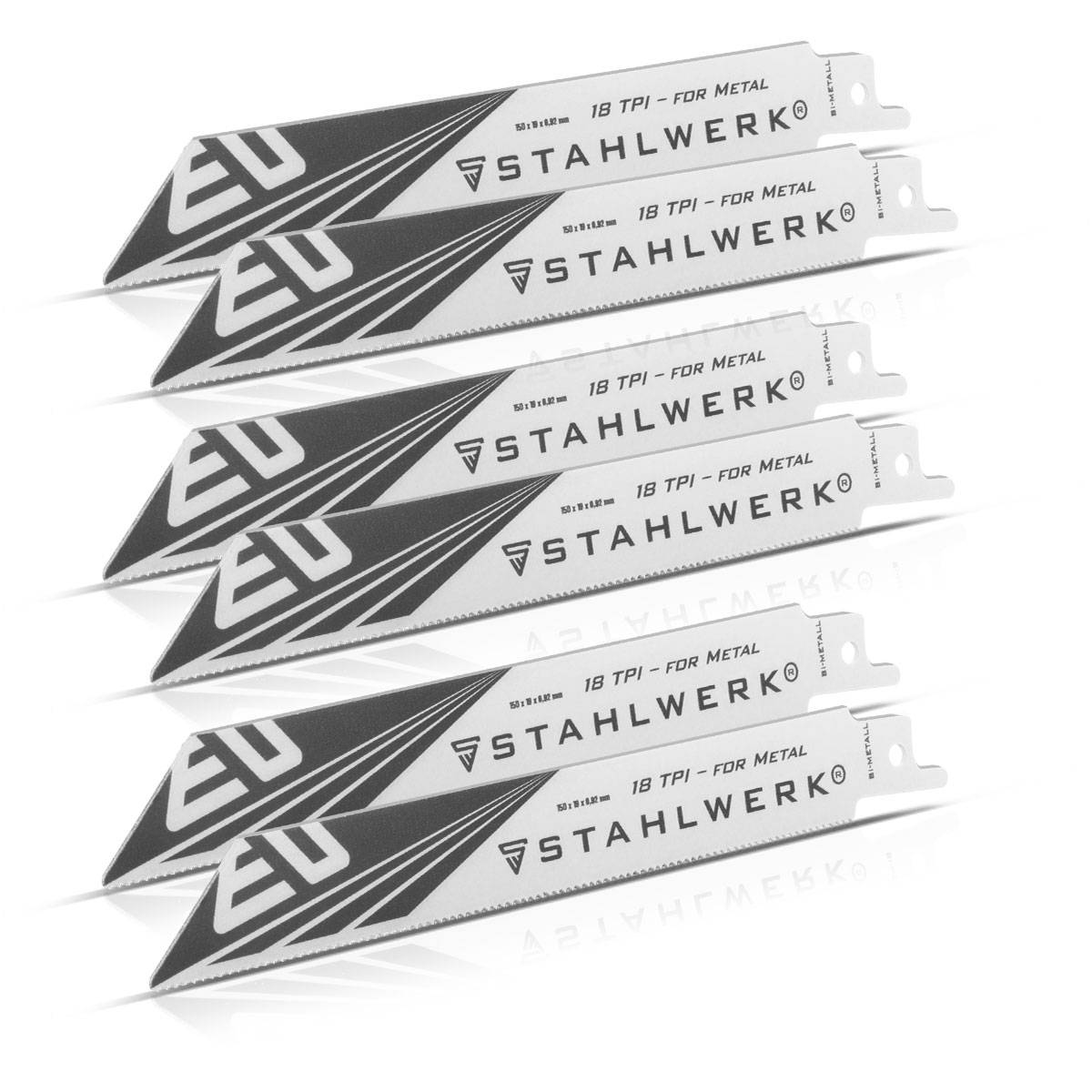 STAHLWERK Metall-Sägeblatt 6er Set 150 x 19 x 0,92 mm für 1/2 Zoll Aufnahme