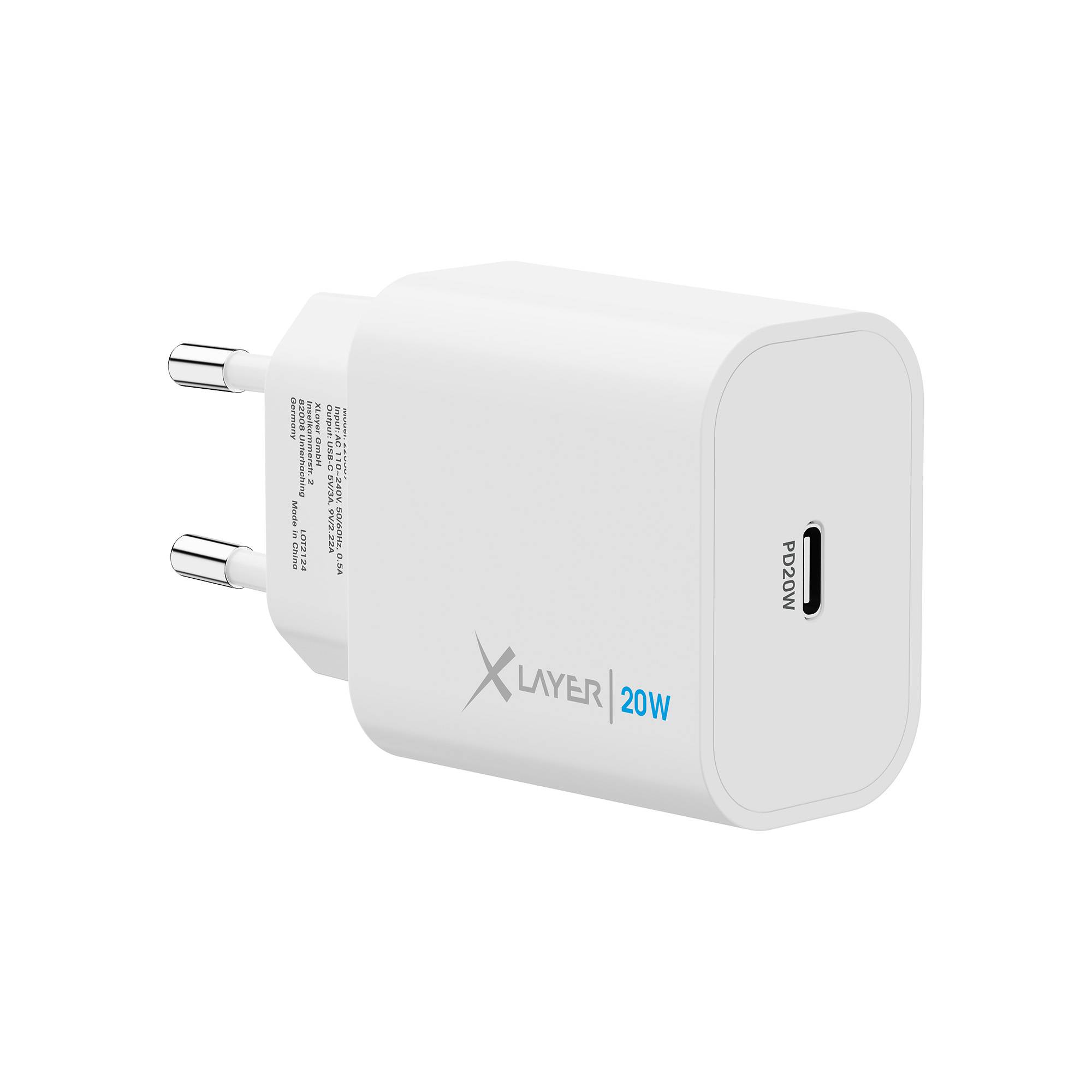 XLayer Universal Ladegerät 20W USB Typ C weiß