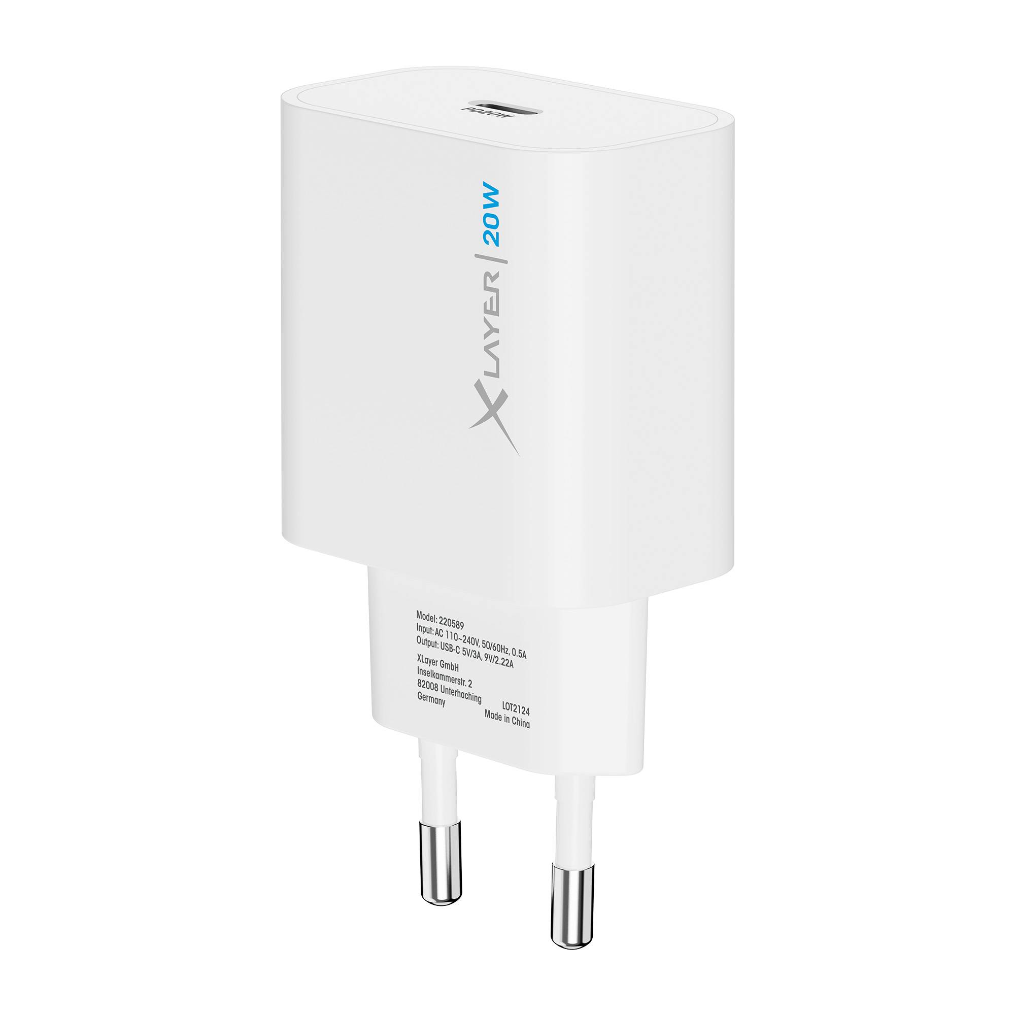 XLayer Universal Ladegerät 20W USB Typ C weiß