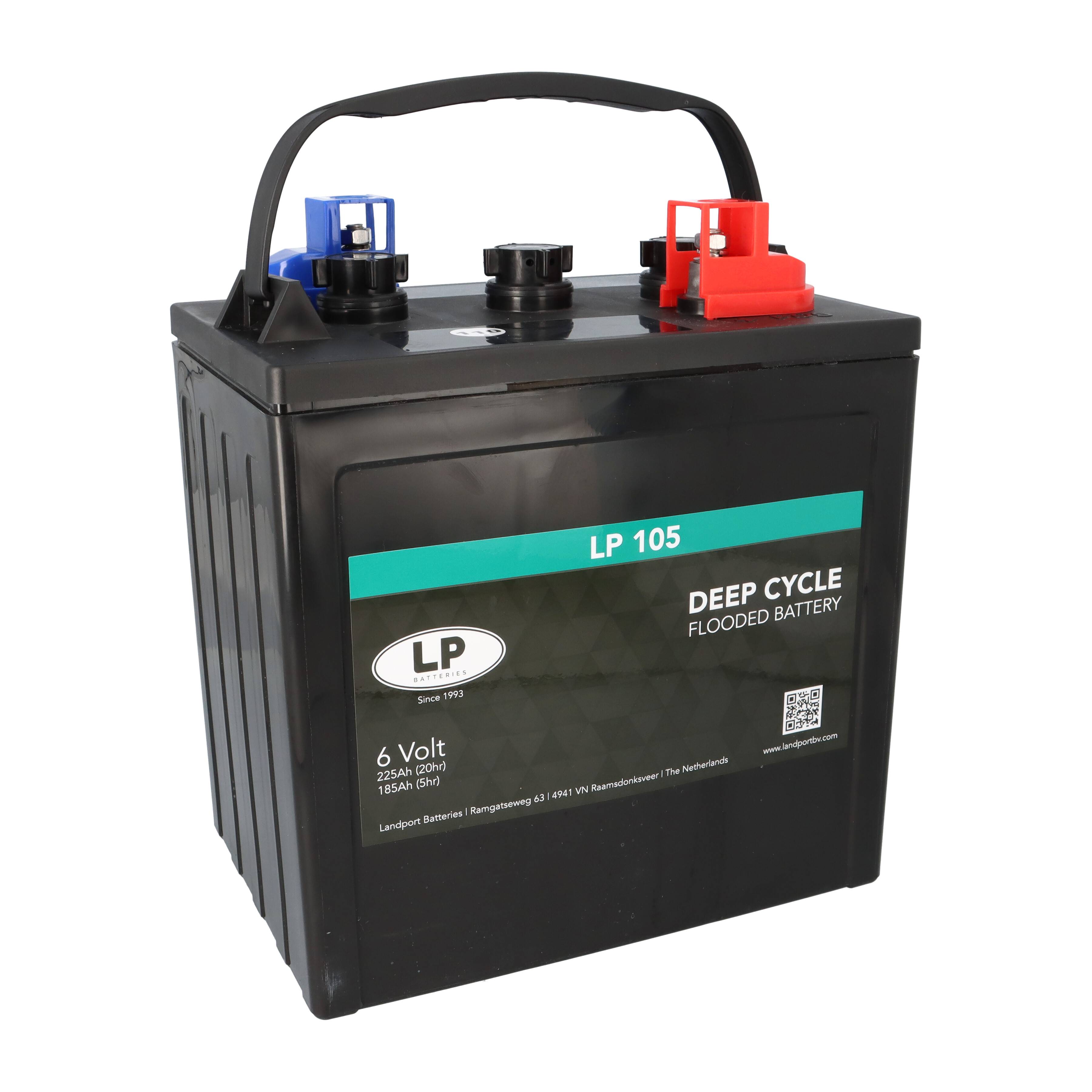 Batterie Landport LP 105 6V 225Ah kompatibel zu Q-Batteries 6DC-225 Trojan T-105 Crown CR 220 HD